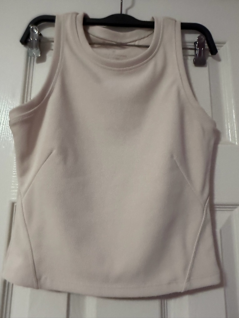 Women's Sleeveless Crew Neck Tank Top - Cream